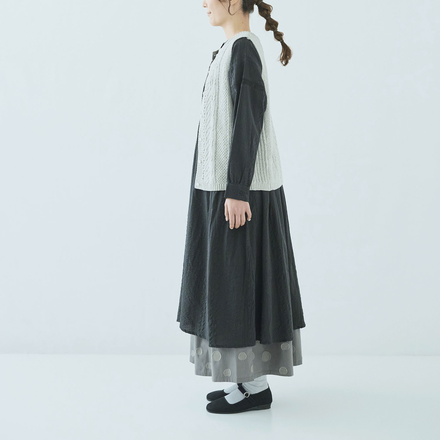 ノンノ ワンピース コットンシアサッカー＋トーションレース - 画像3