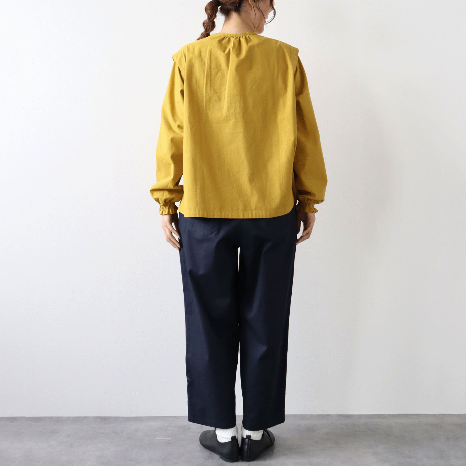 ノンノ コットン布帛キルティングステッチ入りブラウス - 画像12