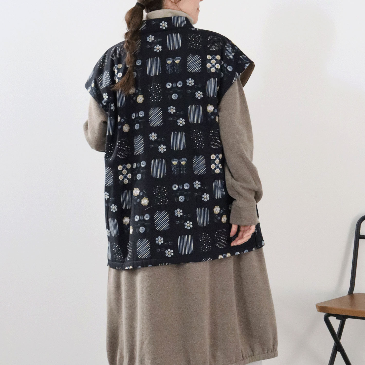 cloudnine ノンノ 裏フリース前開きスモック カイロポケット付き - 画像10