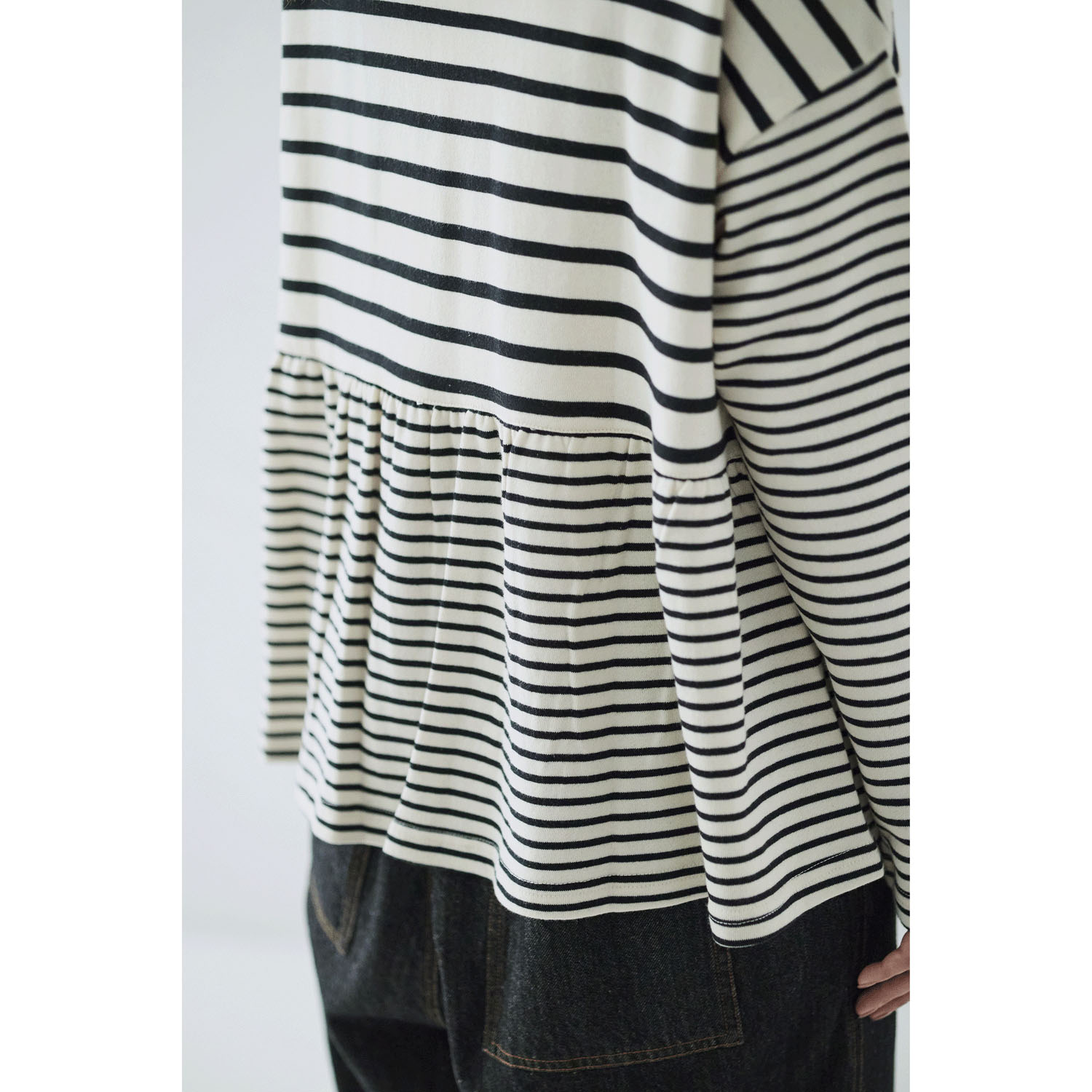 cloudnine ノンノ ボーダードッキングカットソープルオーバー - 画像4