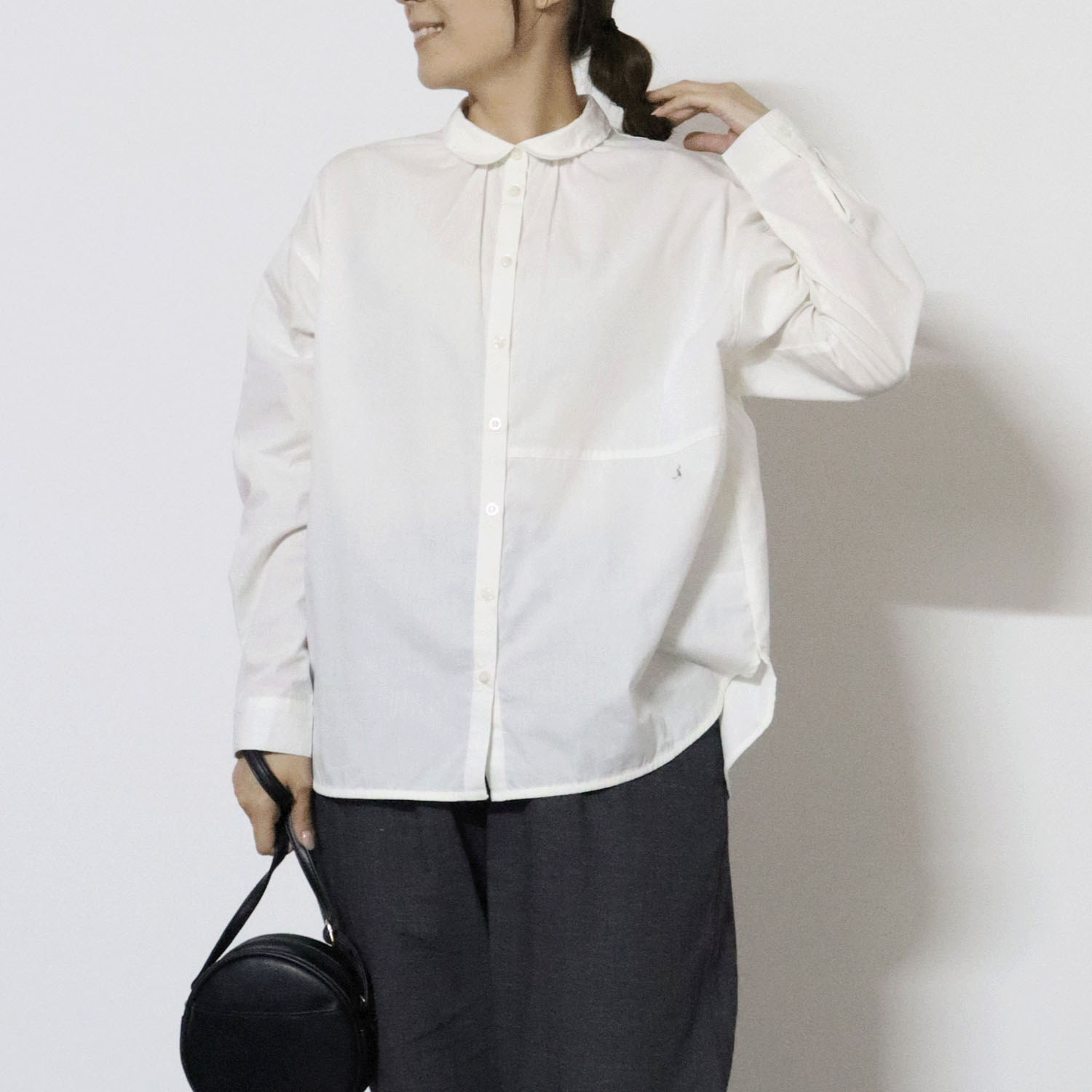 cloudnine ノンノ コットン布帛パッチワークブラウス - 画像8