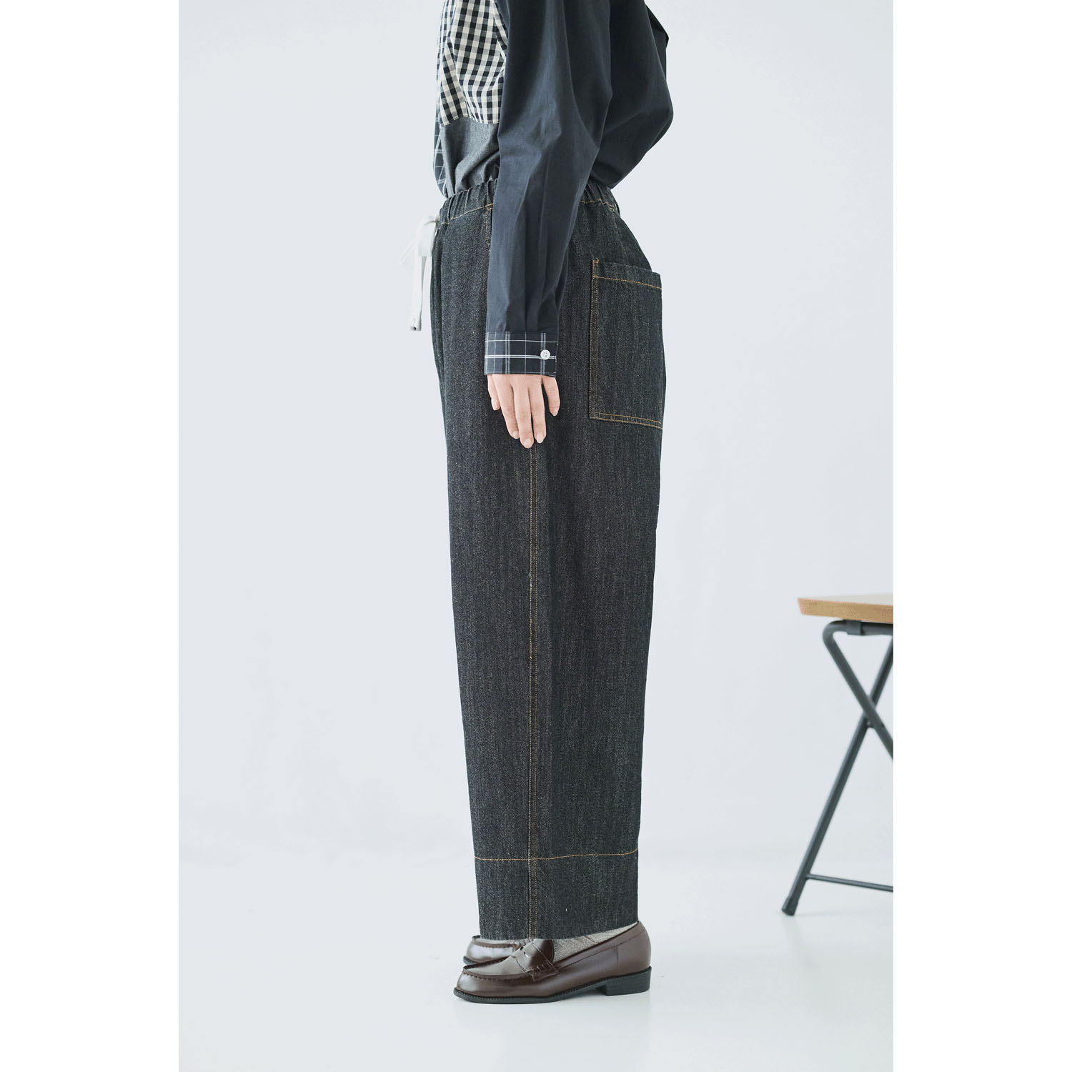 cloudnine ノンノ 9分丈ワイドストレートパンツ - 画像3