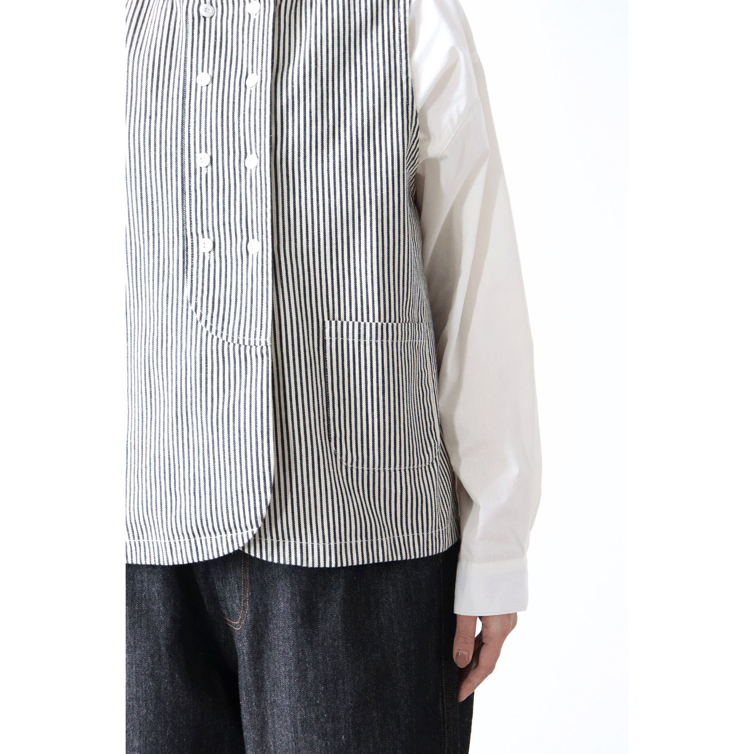 cloudnine ノンノ ダブル釦前開きベスト - 画像3