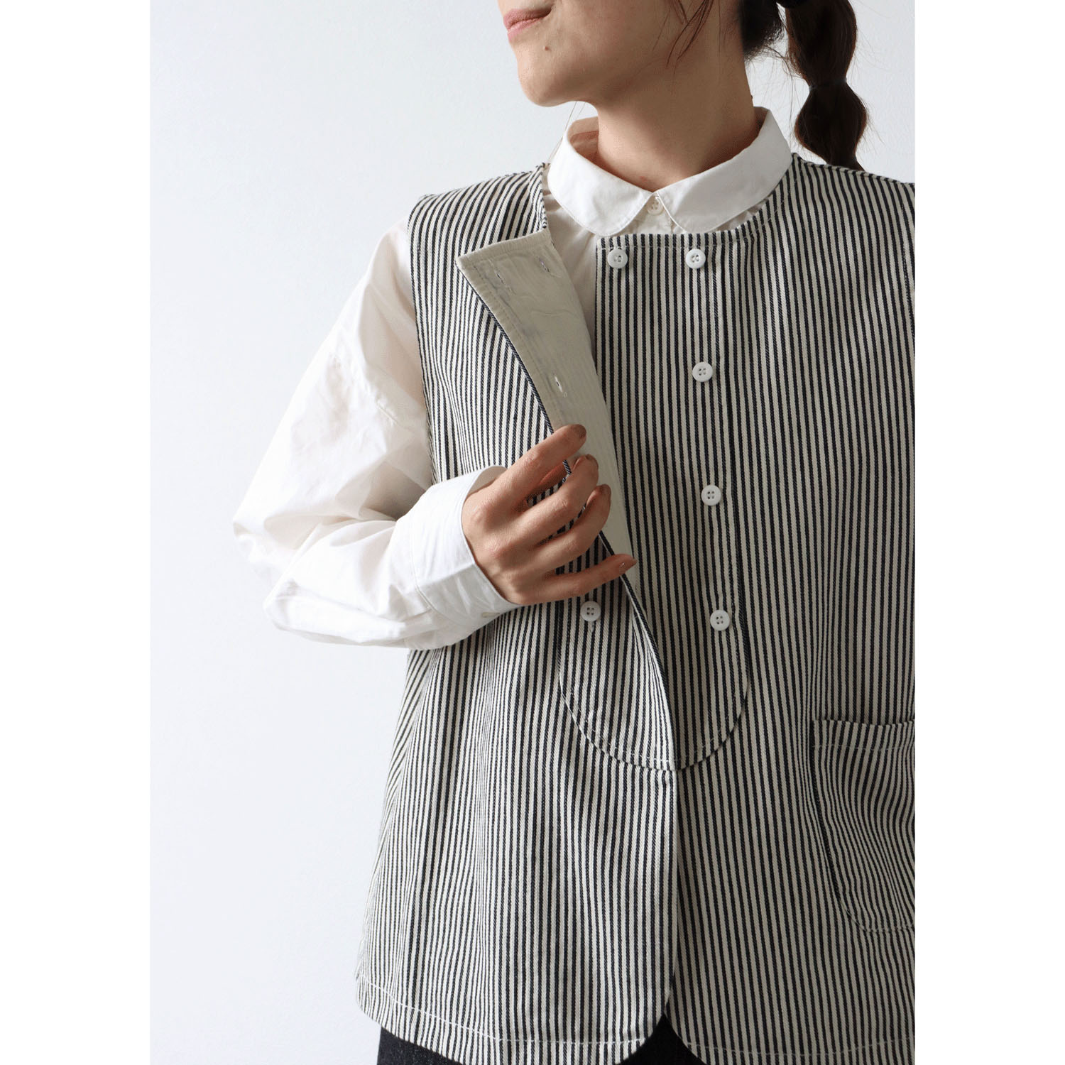 cloudnine ノンノ ダブル釦前開きベスト - 画像5