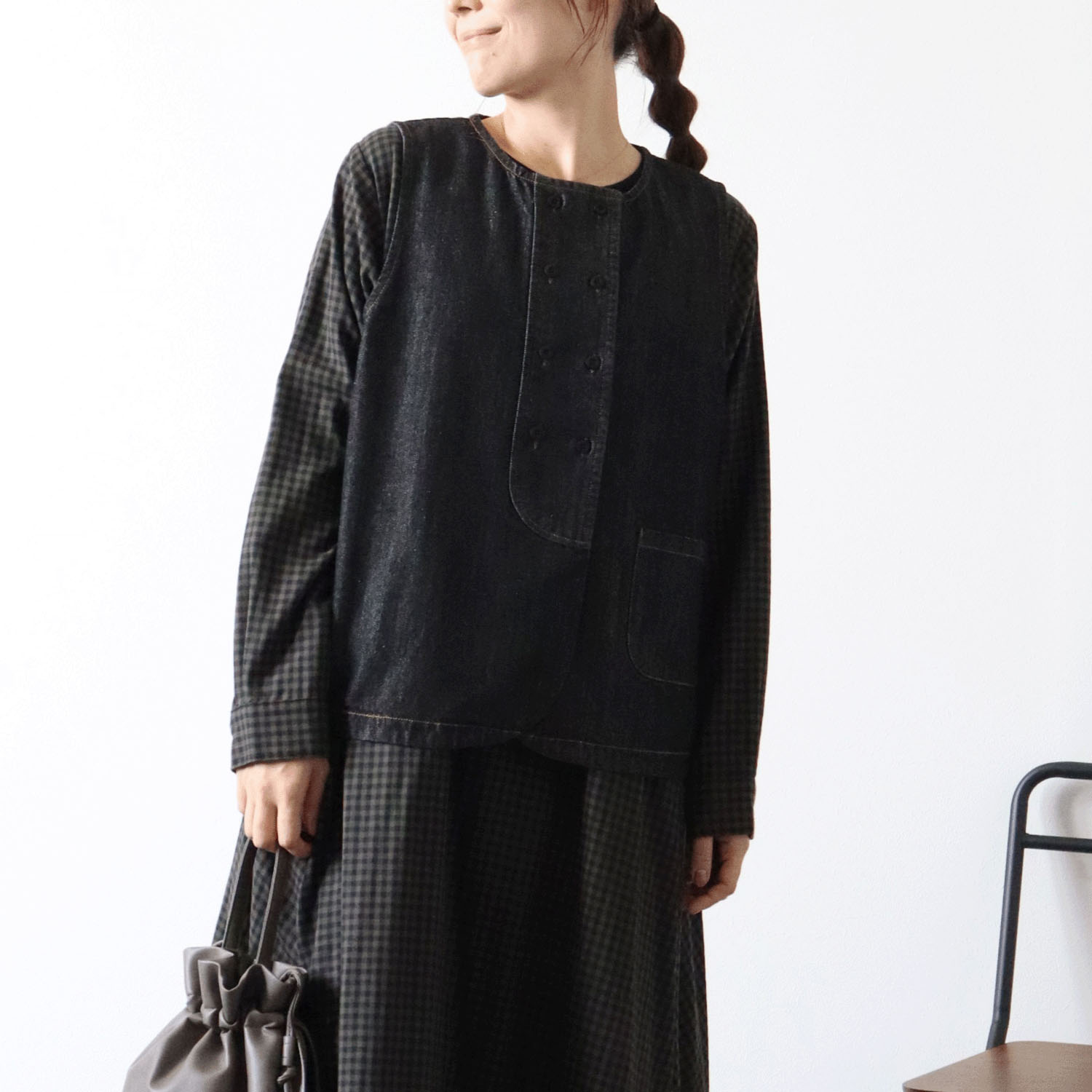 cloudnine ノンノ ダブル釦前開きベスト - 画像7