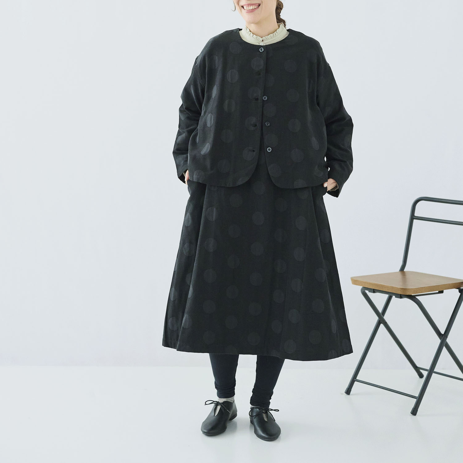 cloudnine ノンノ ジャカードドット柄ジャケット - 画像7