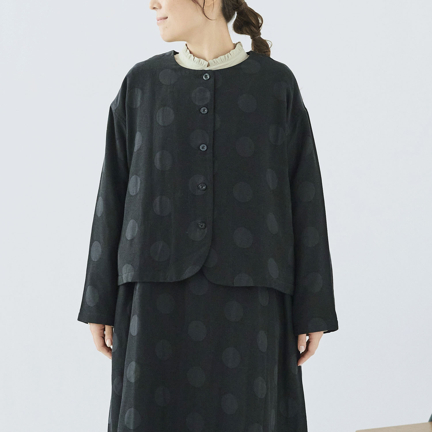 cloudnine ノンノ ジャカードドット柄ジャケット - 画像1