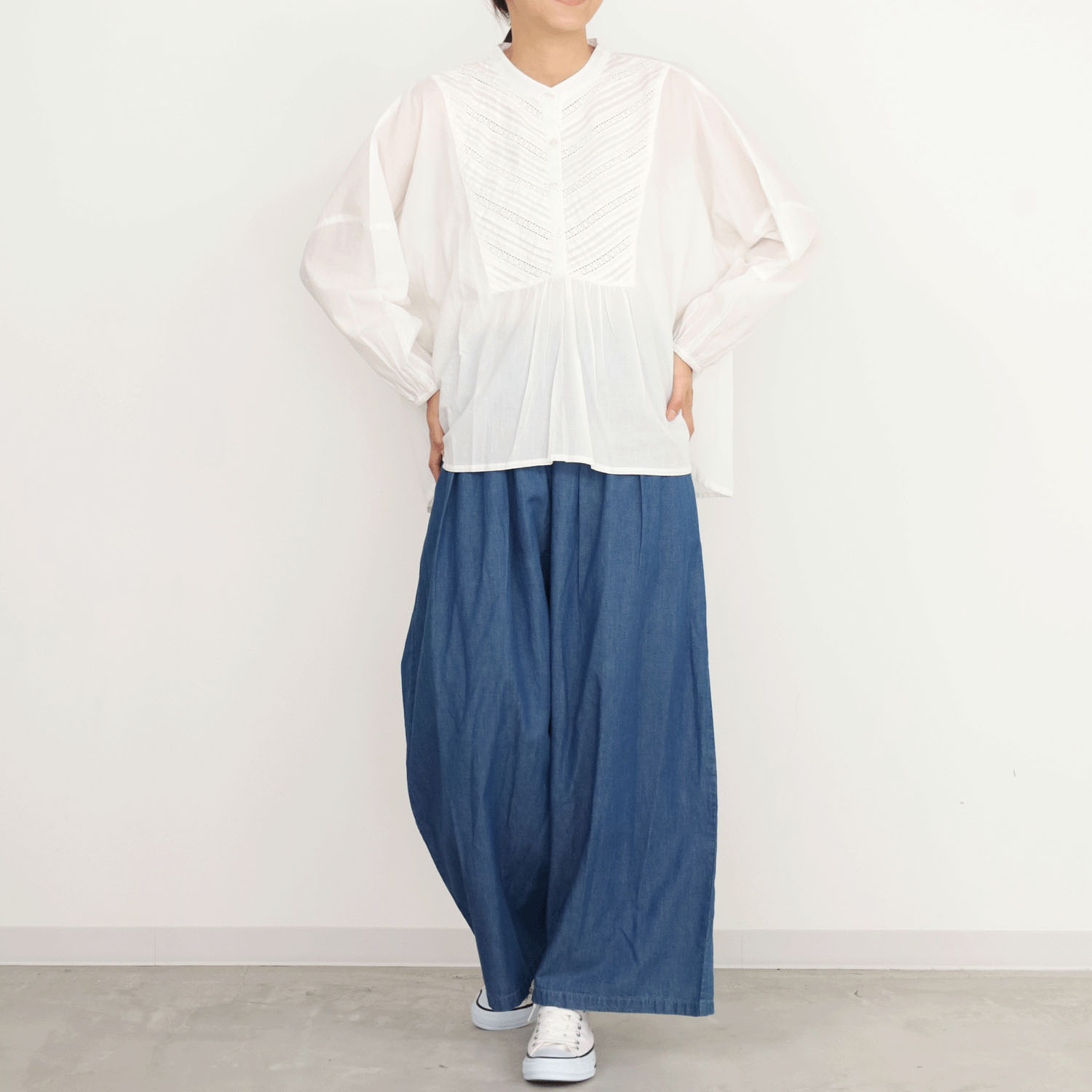 オーブ m．n タックレースシャツ - 画像6