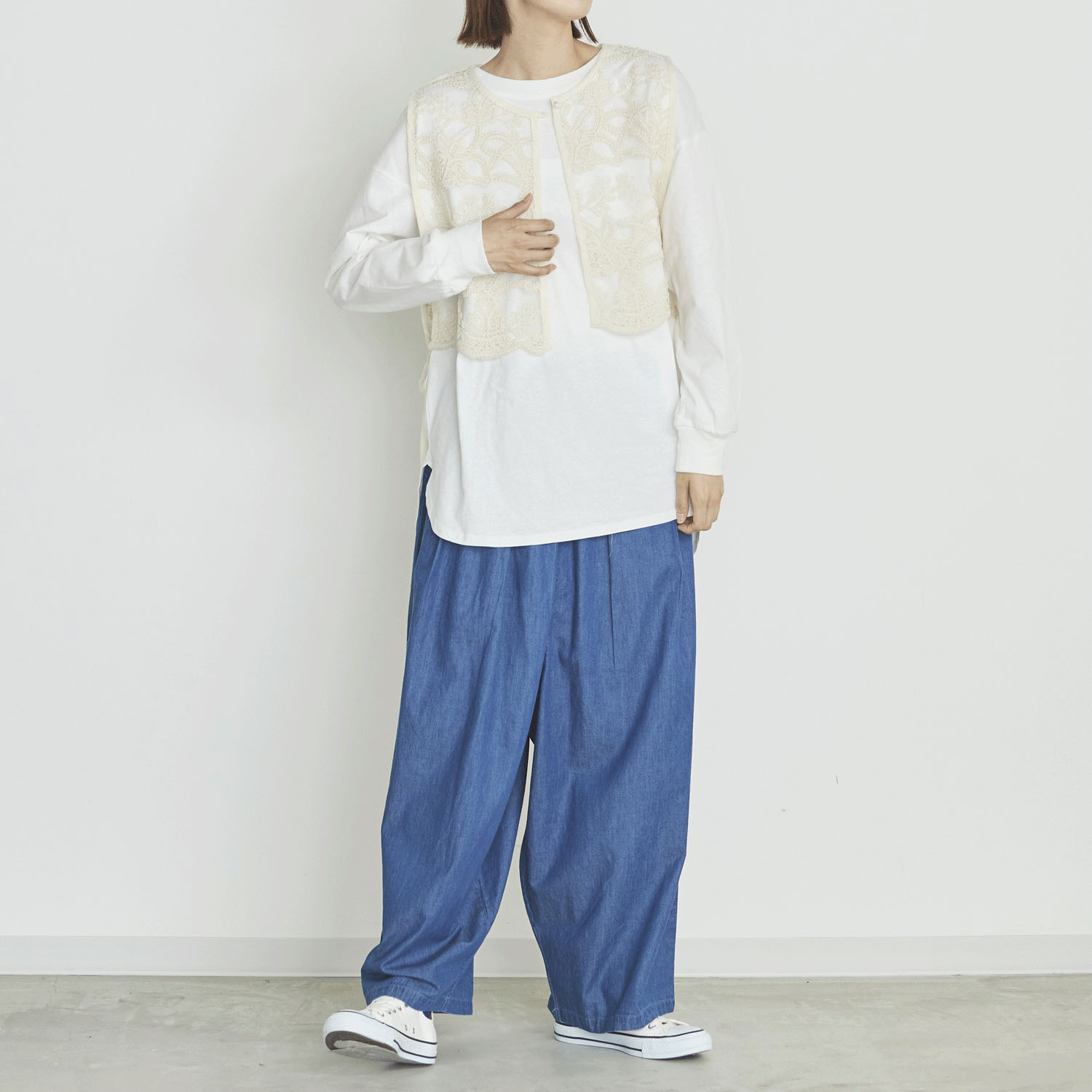 【Insta Live】オーブ m．n チュールテープベスト - 画像4