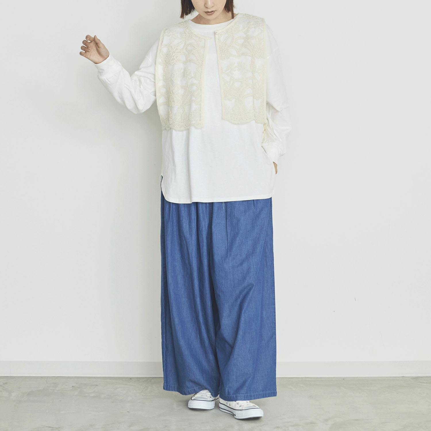 【Insta Live】オーブ m．n チュールテープベスト - 画像5