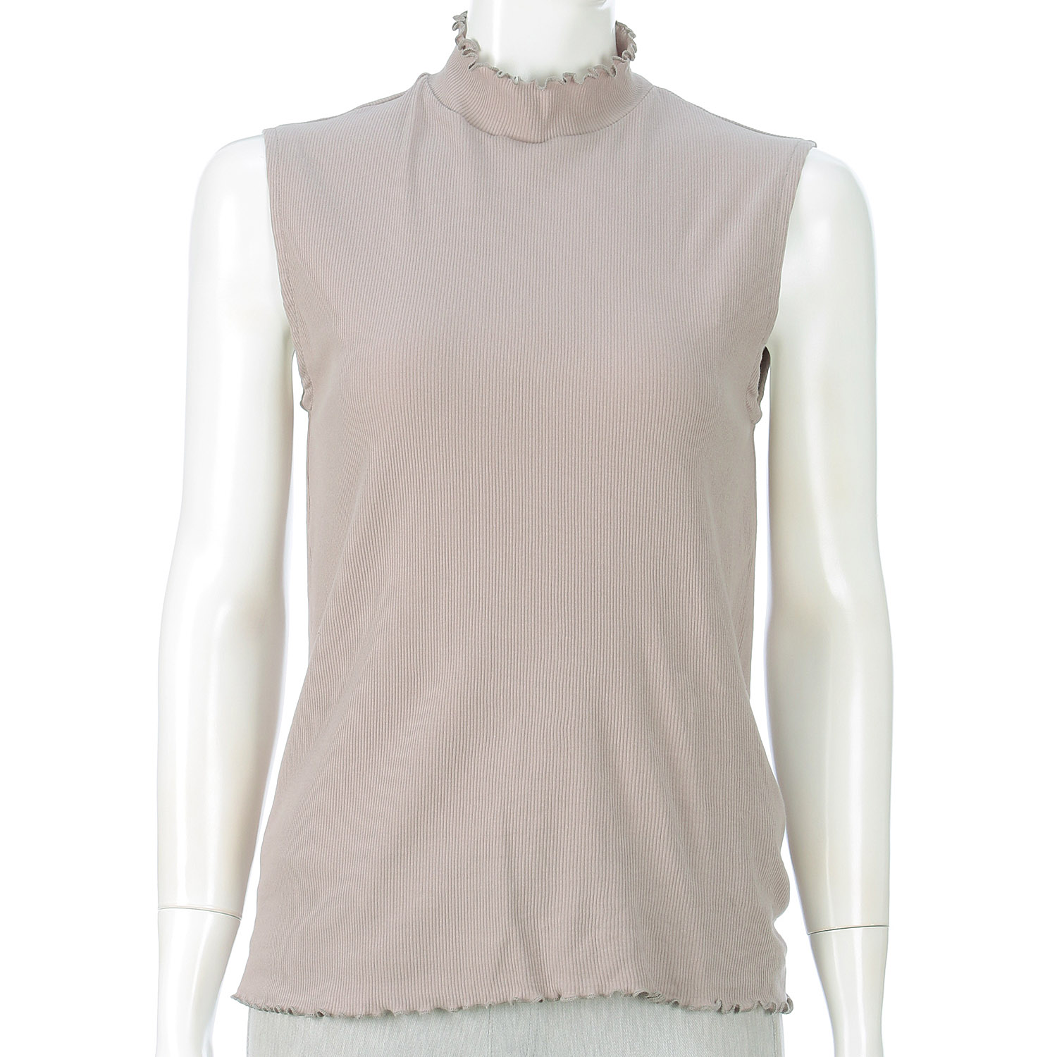 オーブ m．n リブハイネックメローノースリーブカットソー - 画像8