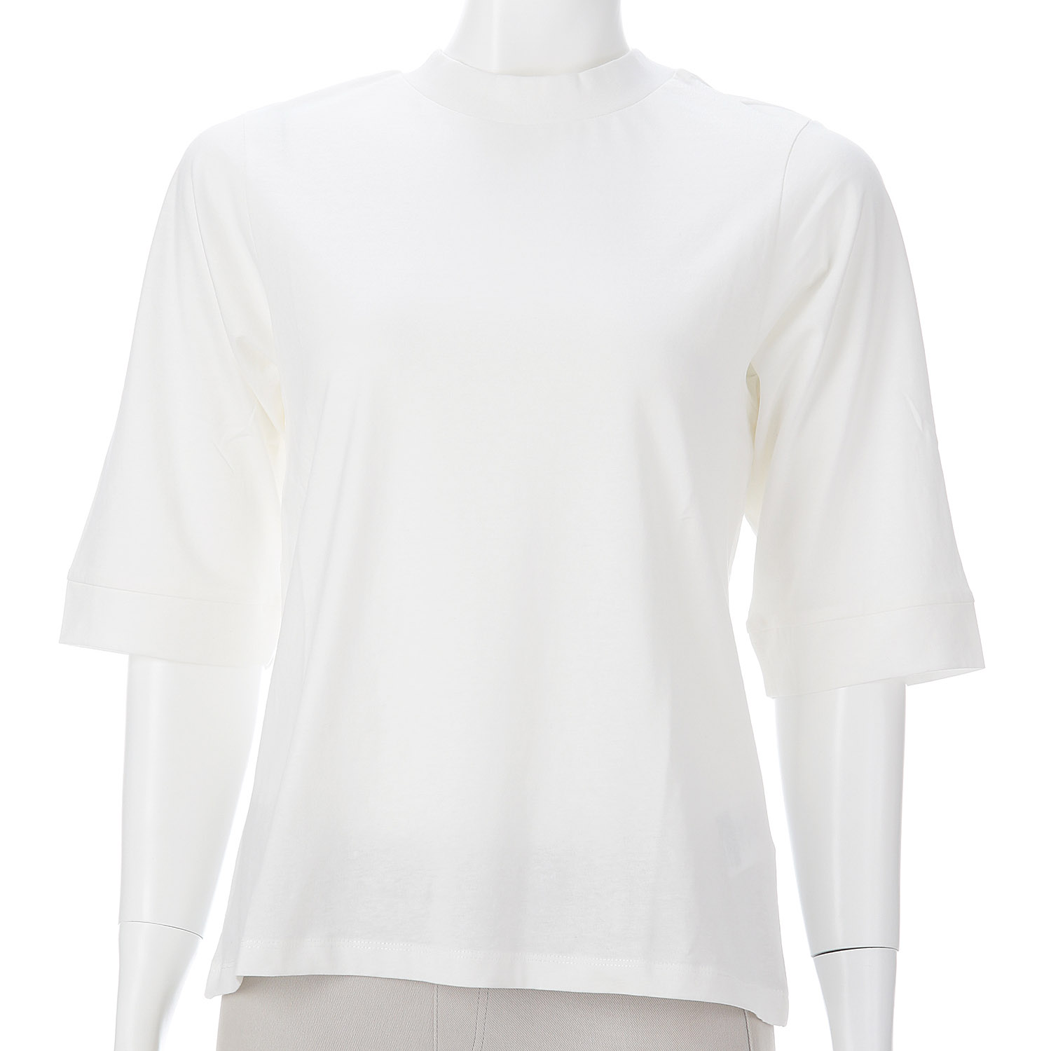 オーブ m．n エンザイム加工ハイネック5分袖プルオーバー - 画像3