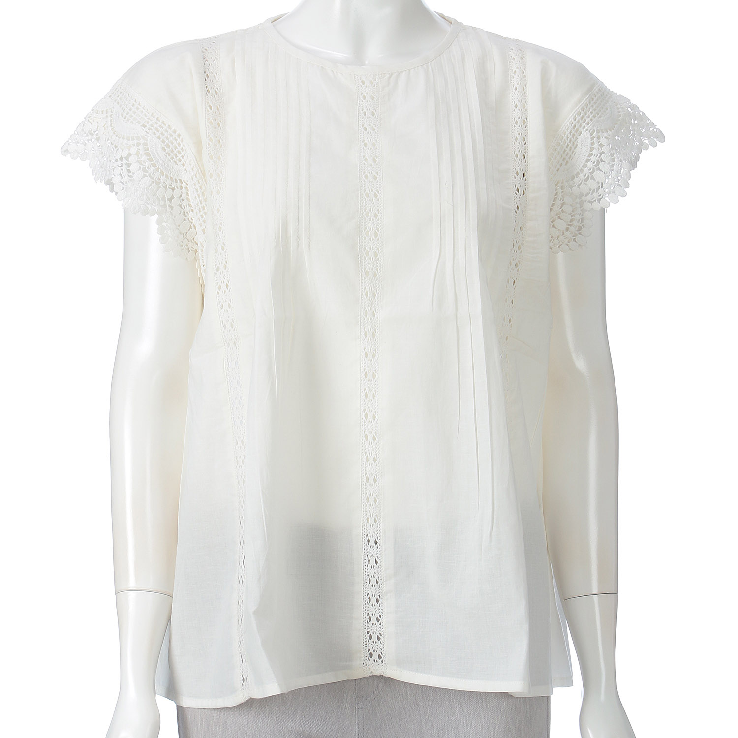 オーブ m．n レースピンタックノースリーブブラウス - 画像7