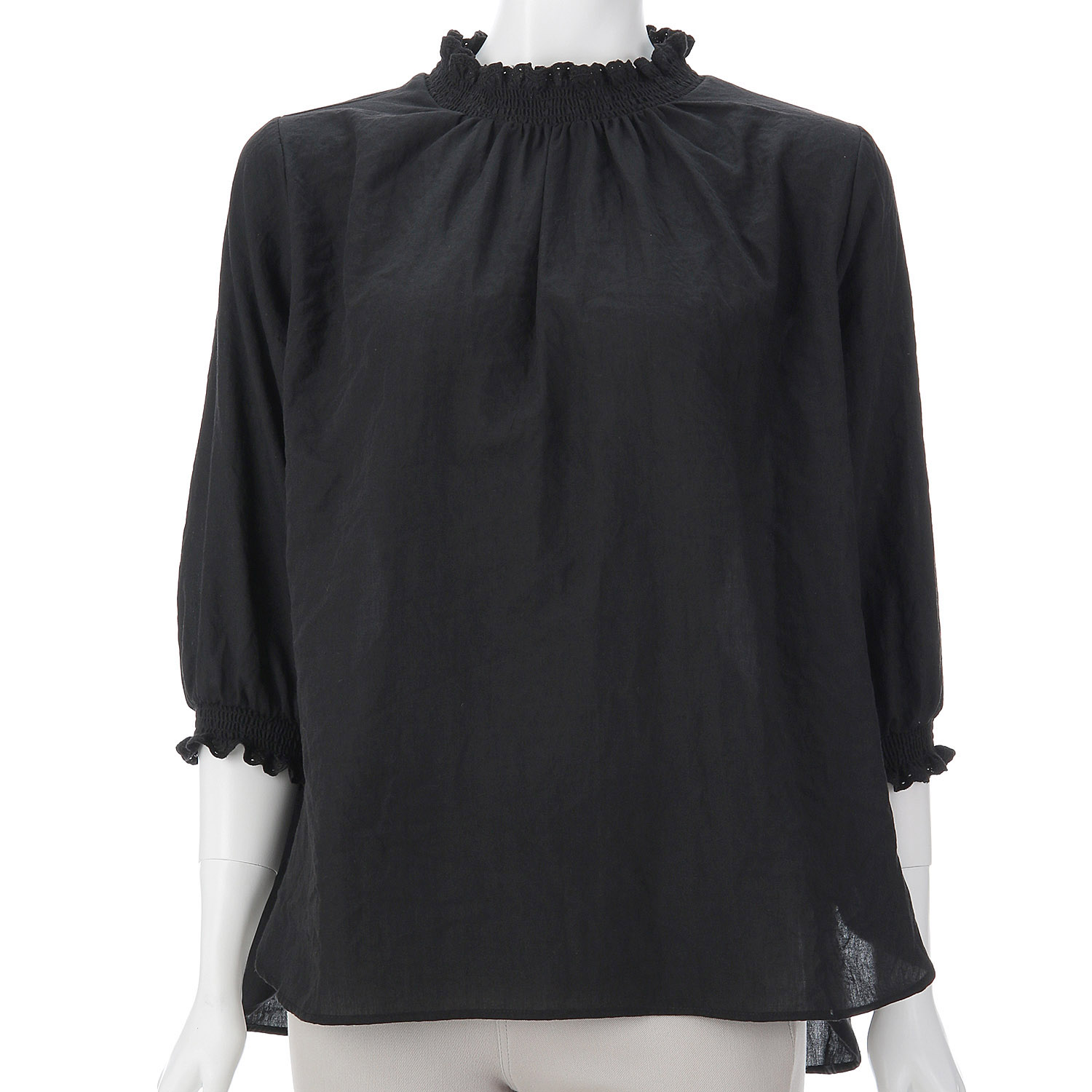 オーブ m．n リップルシャーリング六部袖ブラウス - 画像3