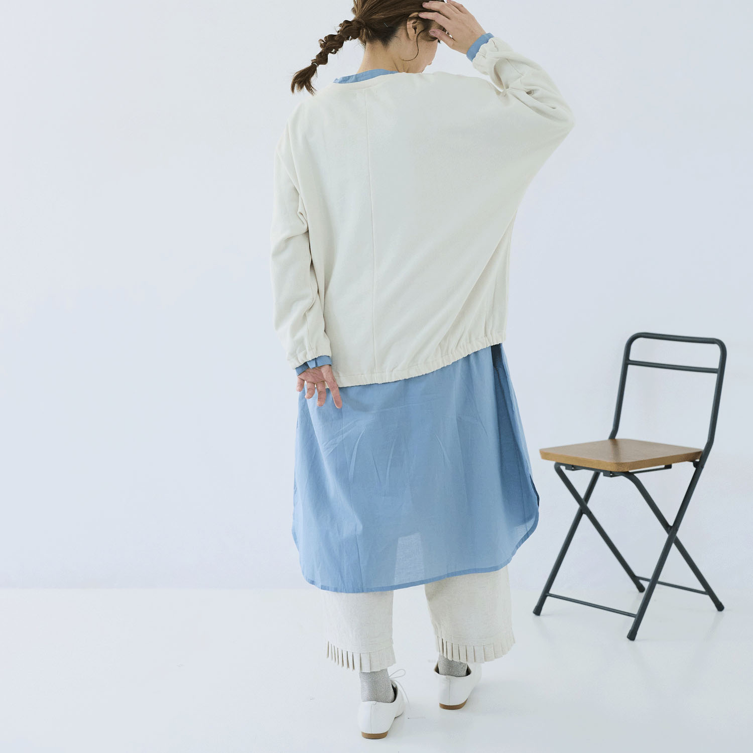 cloudnine ノンノ 刺繍入りドルマンスリーブカットソー - 画像4