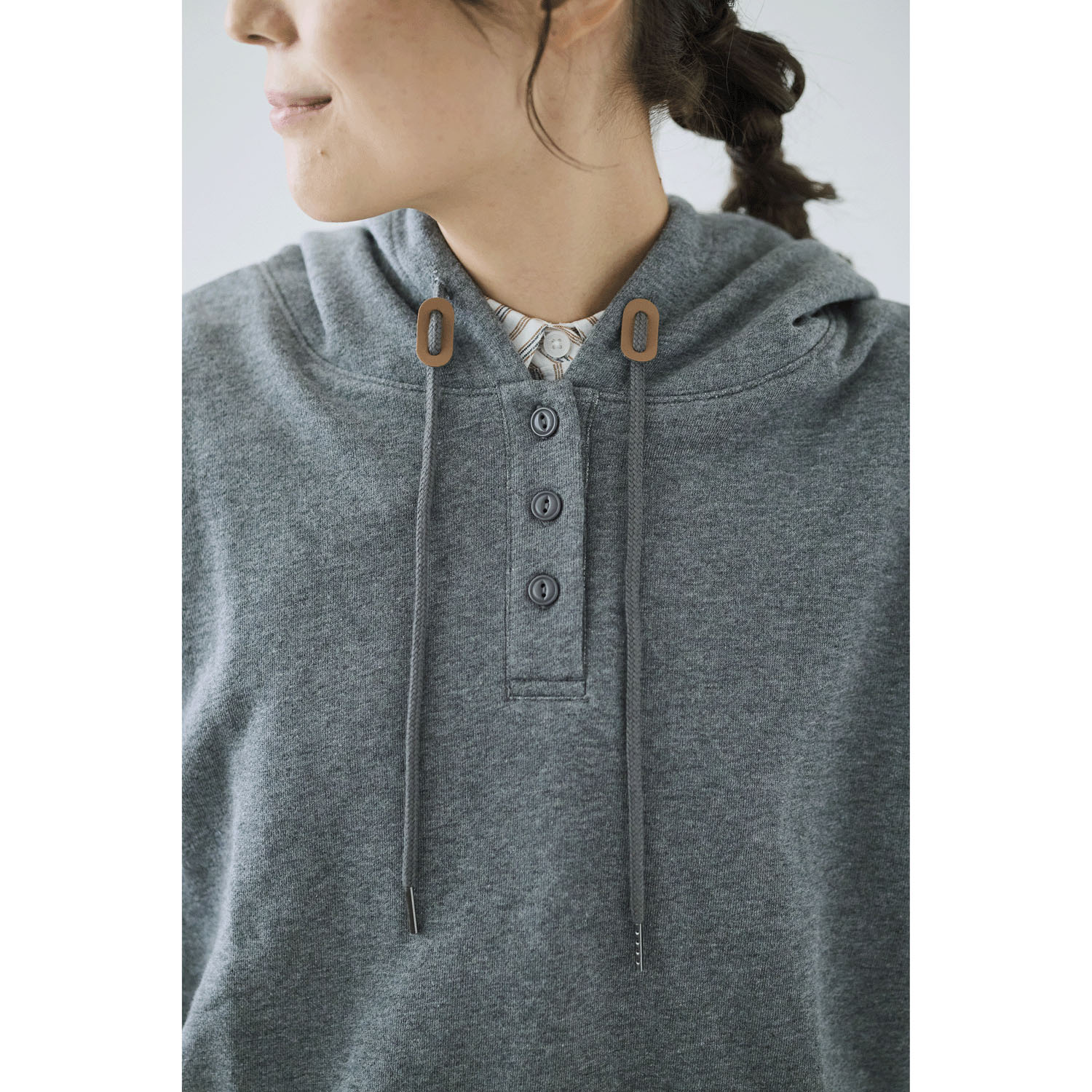 cloudnine ノンノ コットン裏毛フード付きプルオーバー - 画像11