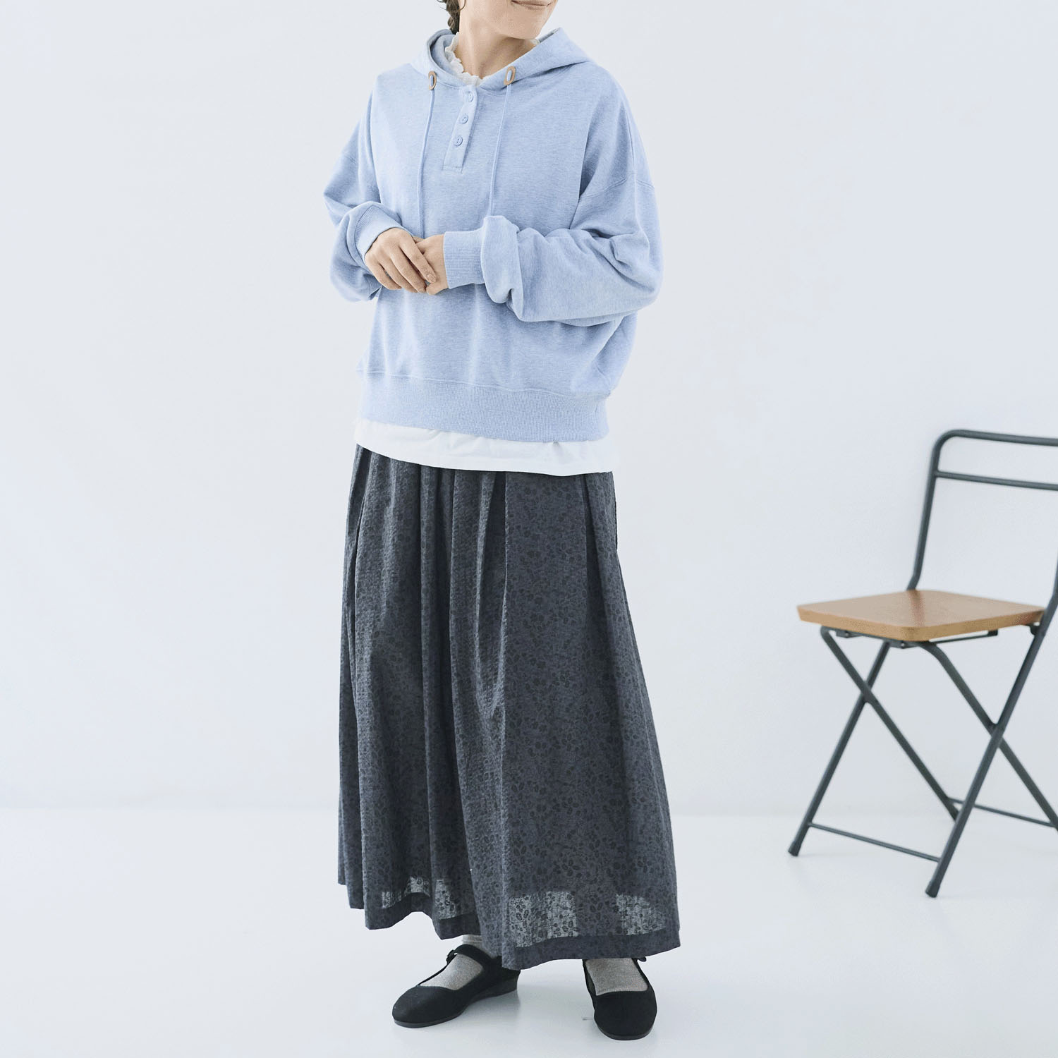 cloudnine ノンノ コットン裏毛フード付きプルオーバー - 画像15