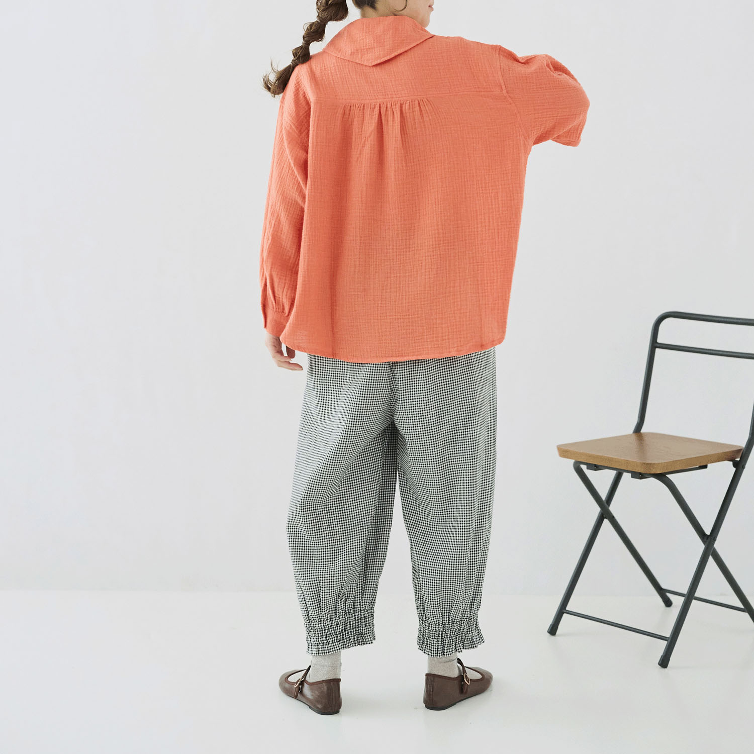 cloudnine ノンノ 先染めコットン楊柳Wガーゼブラウス - 画像13