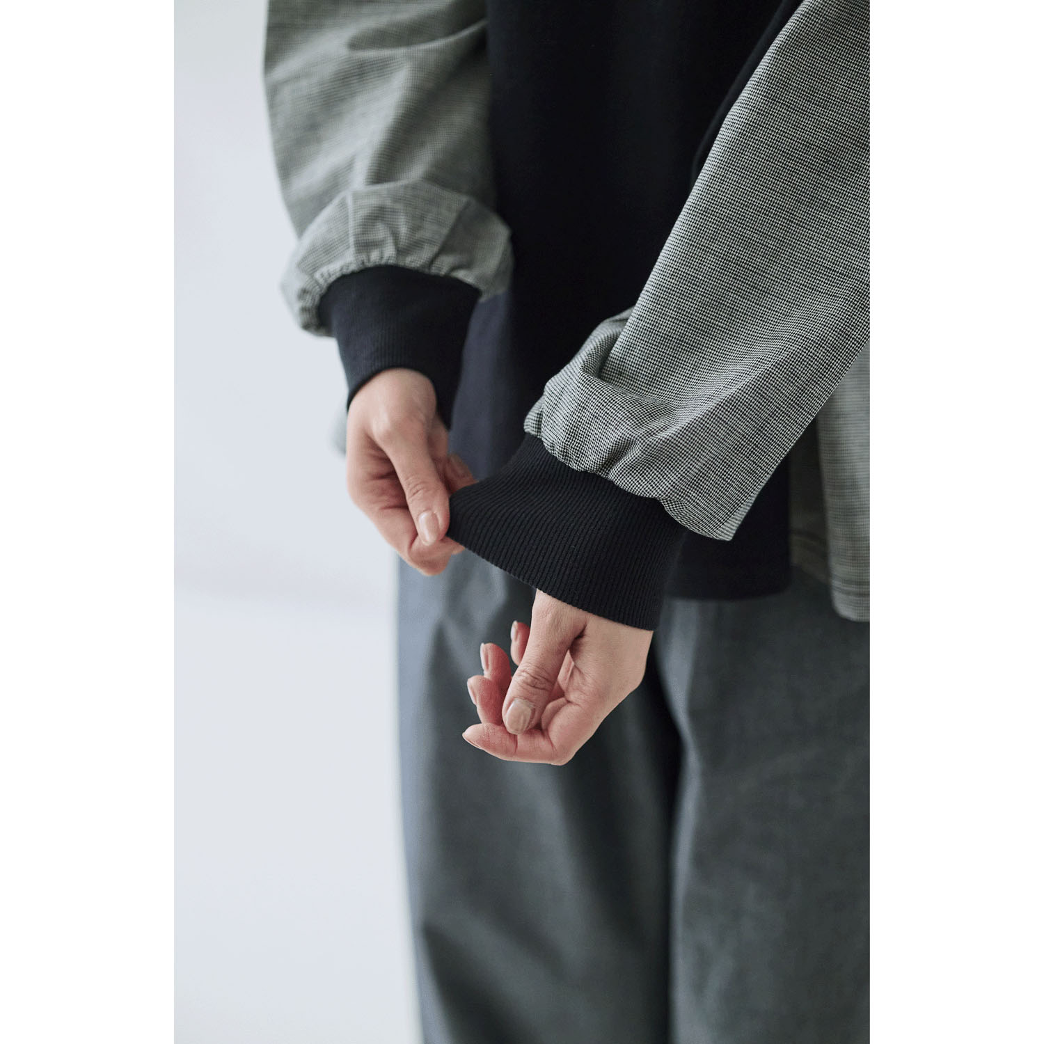 cloudnine ノンノ 綿麻チェック柄切替ブラウス - 画像15