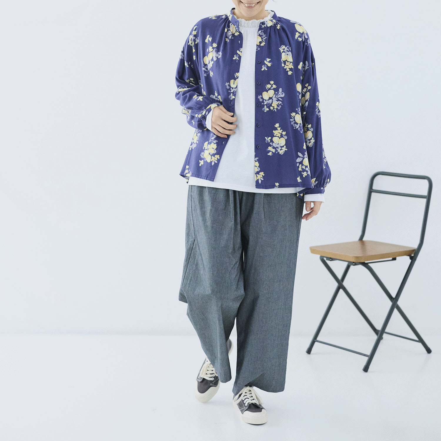 cloudnine ノンノ 水彩画植物柄ブラウス - 画像13