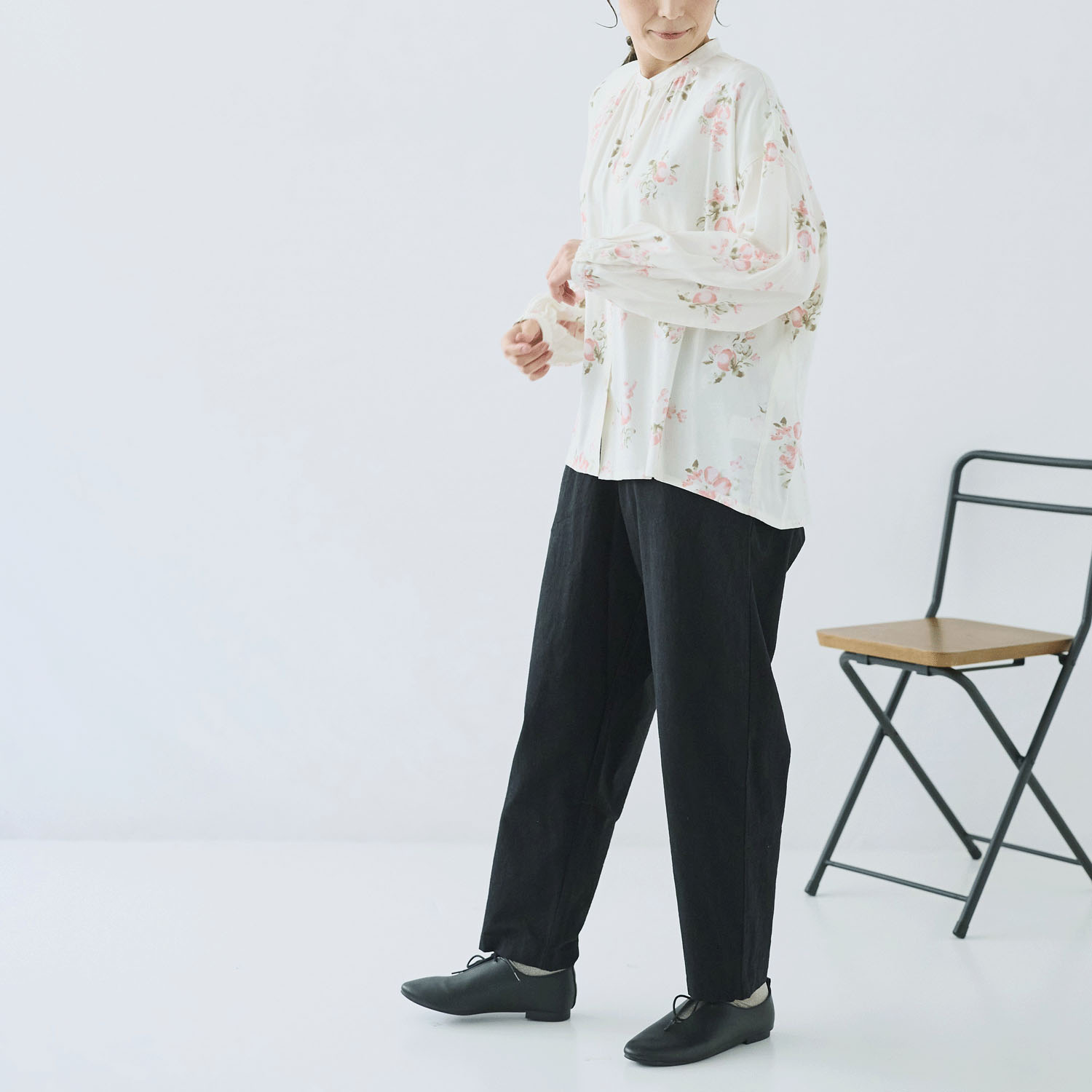 cloudnine ノンノ 水彩画植物柄ブラウス - 画像4