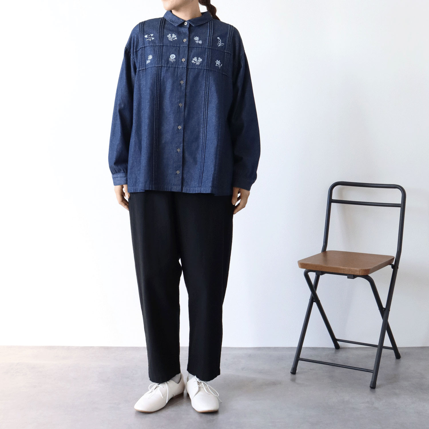 cloudnine ノンノ 布帛デニム刺繍ブラウス - 画像11