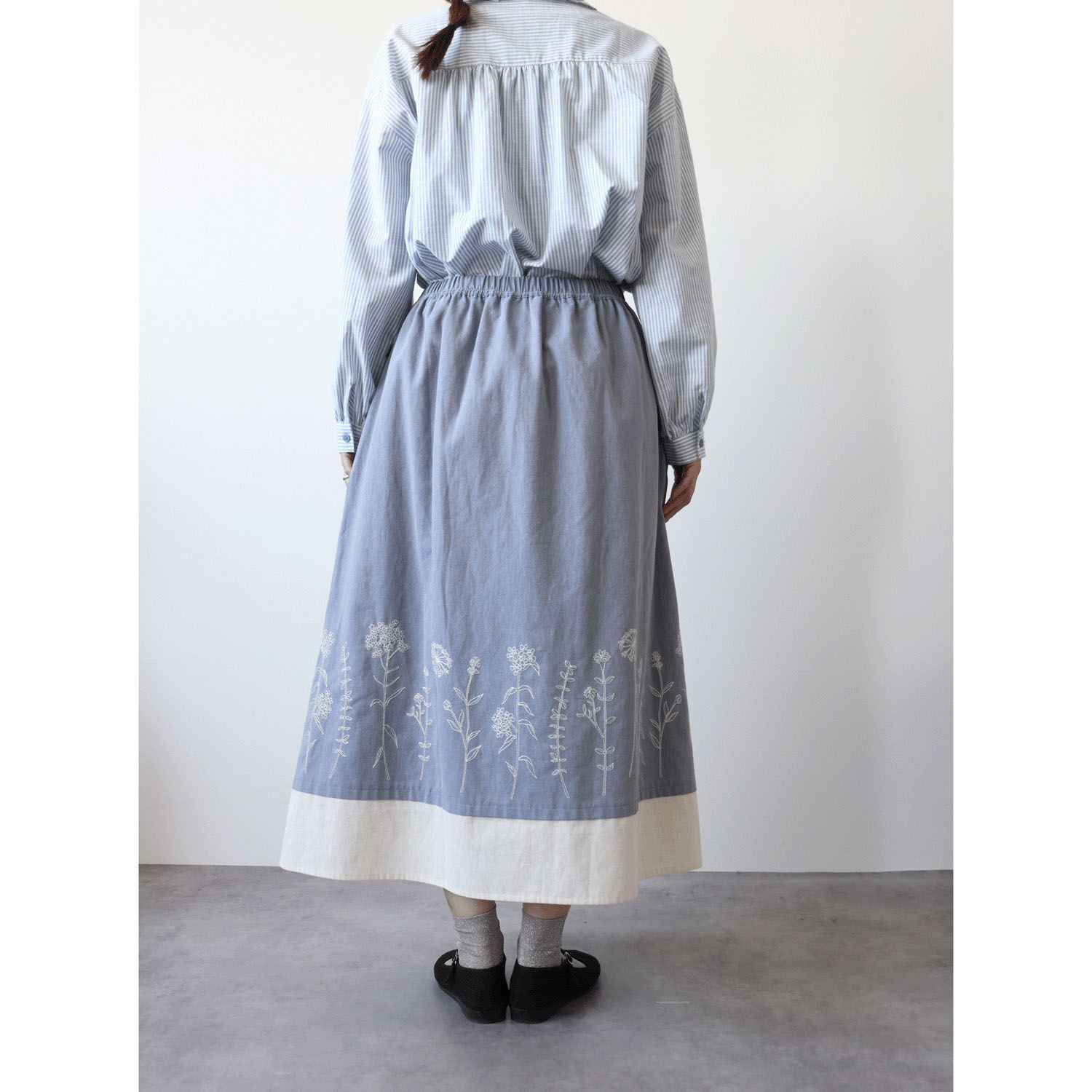 cloudnine ノンノ 刺繍入り裾レイヤード風スカート - 画像16