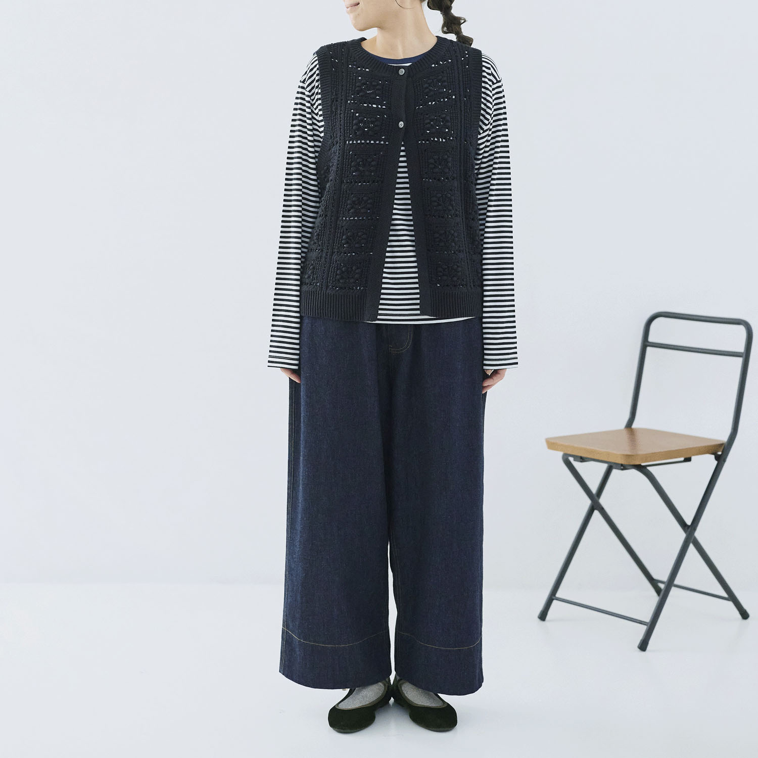 cloudnine ノンノ コットンリリヤーンニットベスト - 画像2