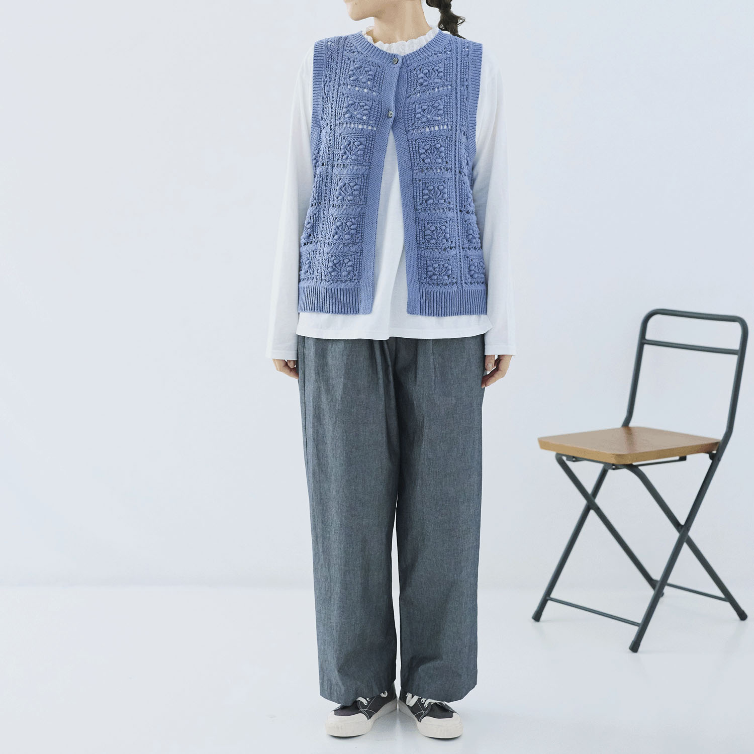 cloudnine ノンノ コットンリリヤーンニットベスト - 画像15