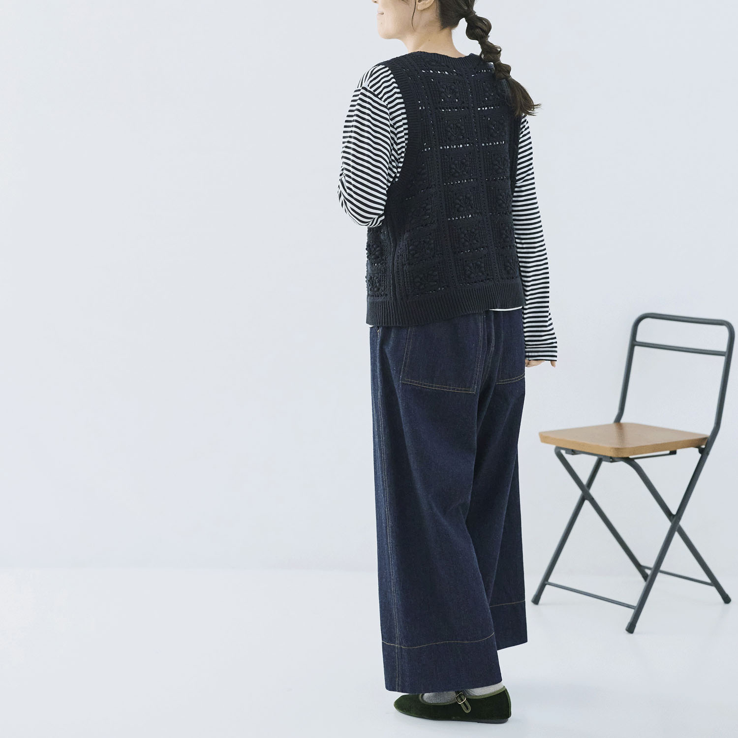 cloudnine ノンノ コットンリリヤーンニットベスト - 画像3