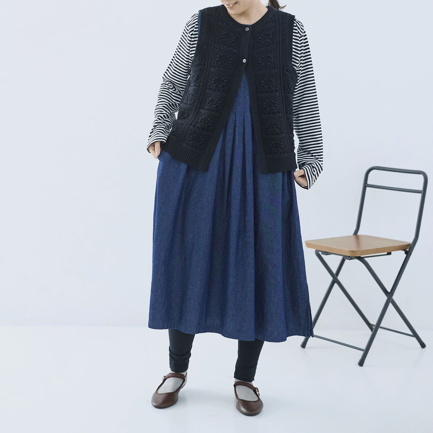 cloudnine ノンノ コットンリリヤーンニットベスト - 画像4