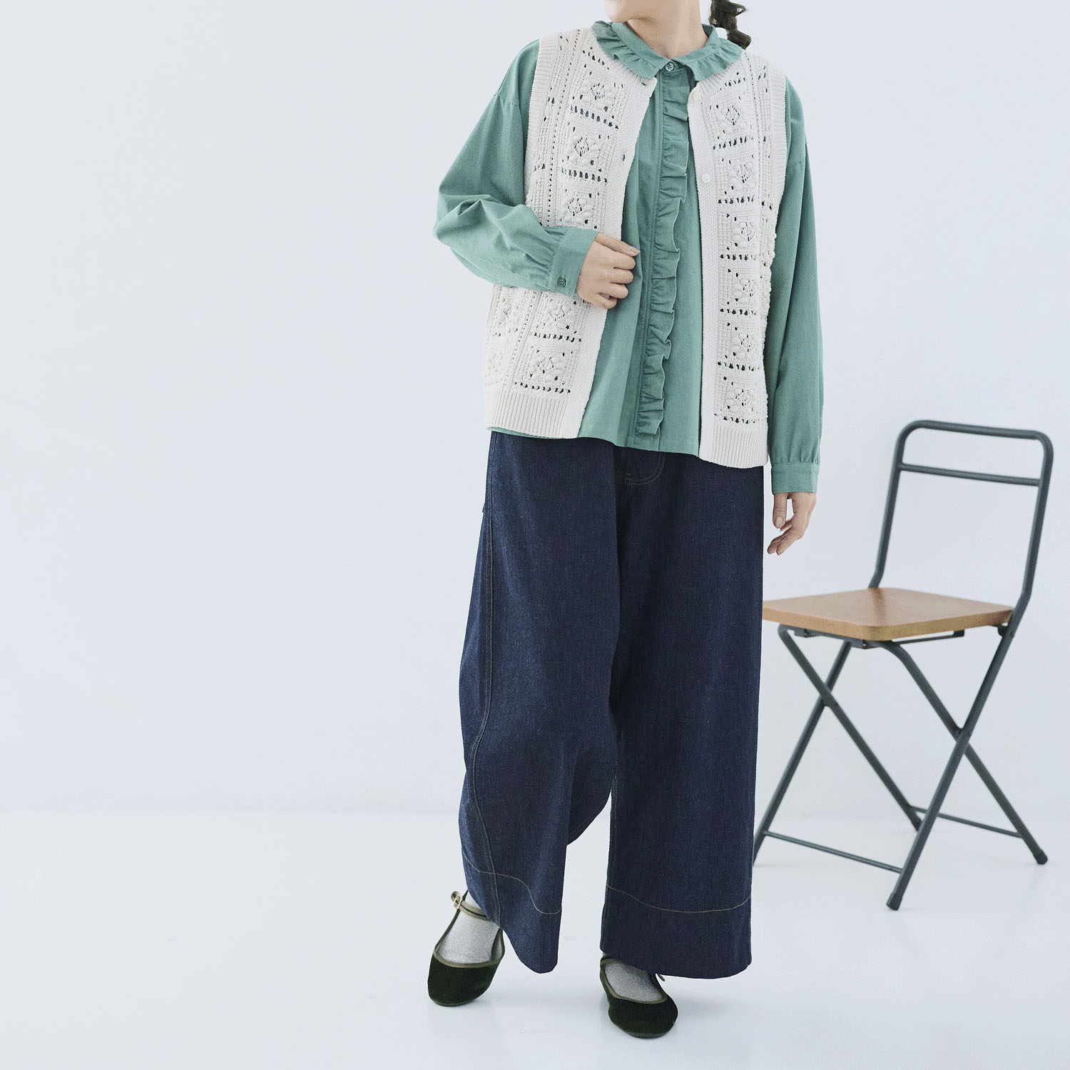 cloudnine ノンノ コットンリリヤーンニットベスト - 画像5