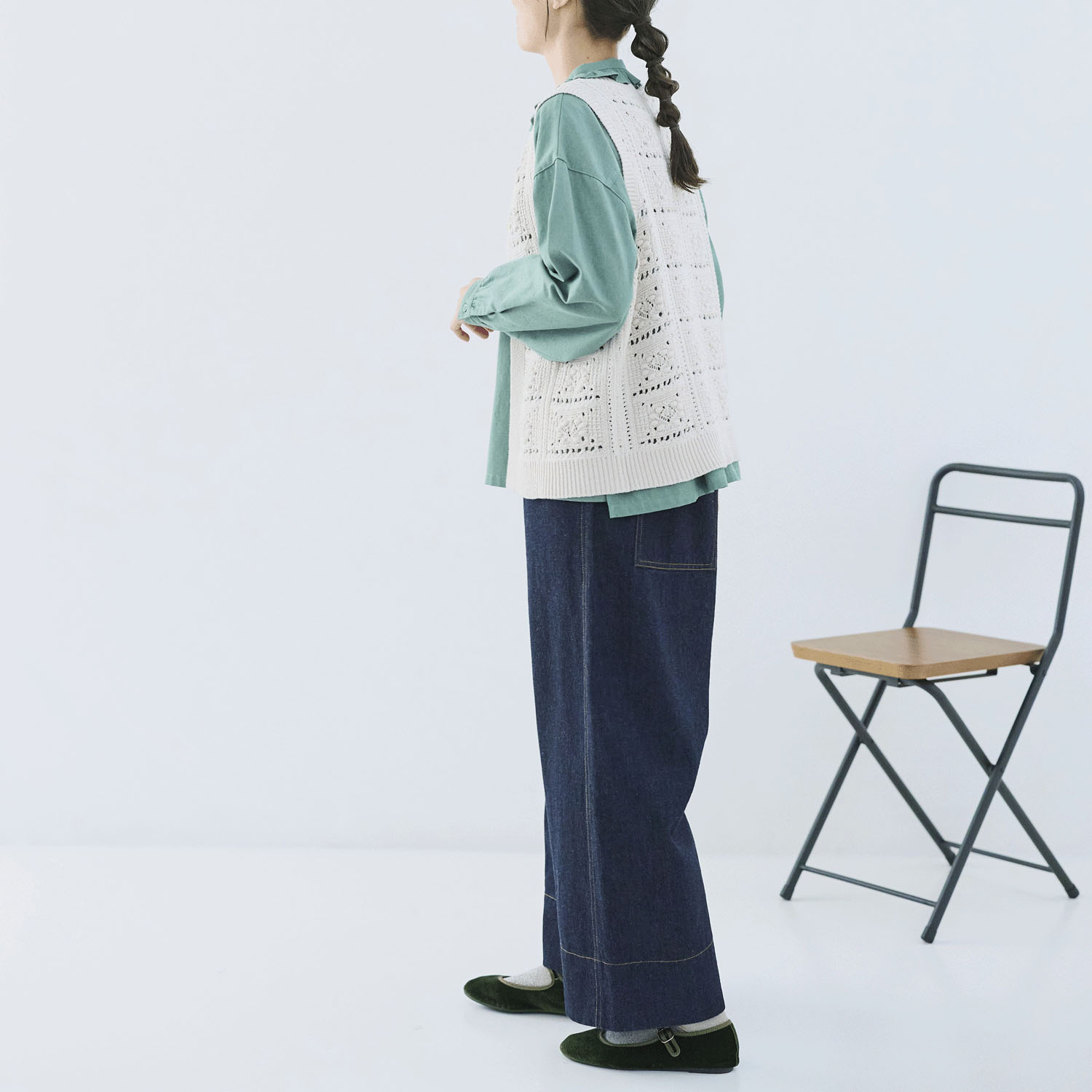 cloudnine ノンノ コットンリリヤーンニットベスト - 画像6