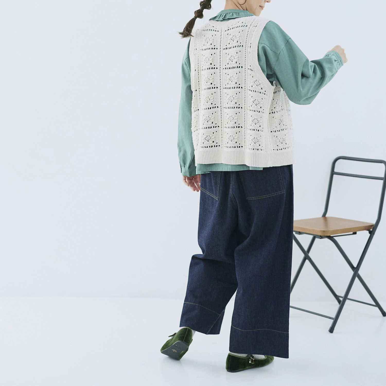 cloudnine ノンノ コットンリリヤーンニットベスト - 画像7