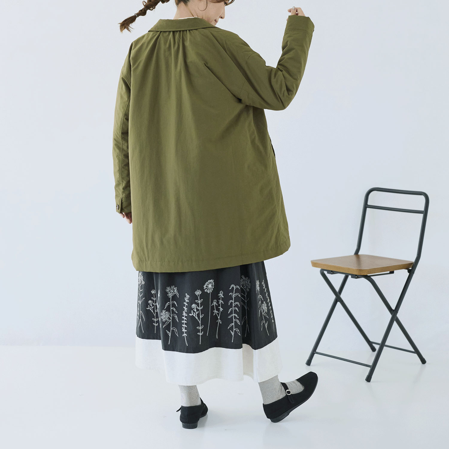 cloudnine ノンノ 中綿入りキルトミドル丈コート - 画像12