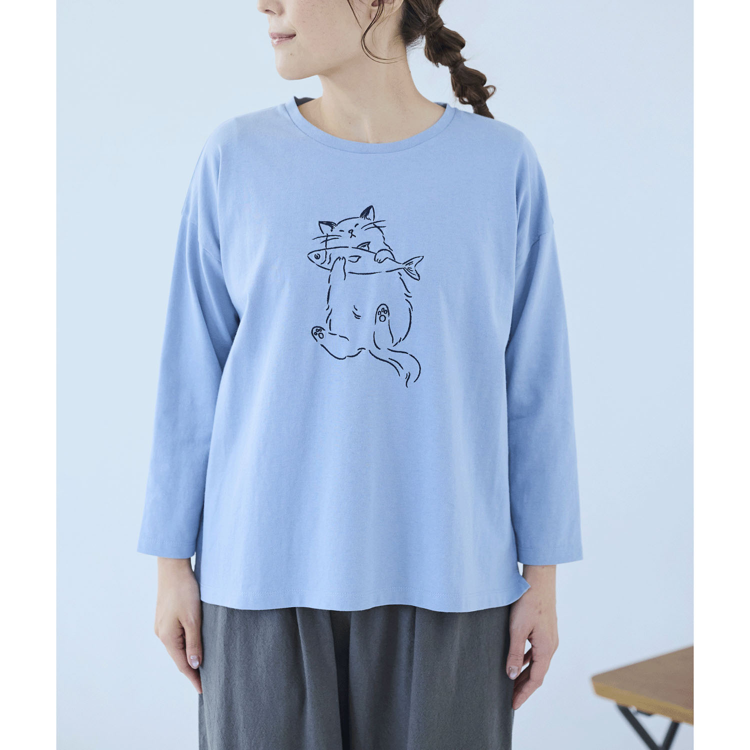 cloudnine ノンノ ネコ刺繍入りカットソー - 画像19