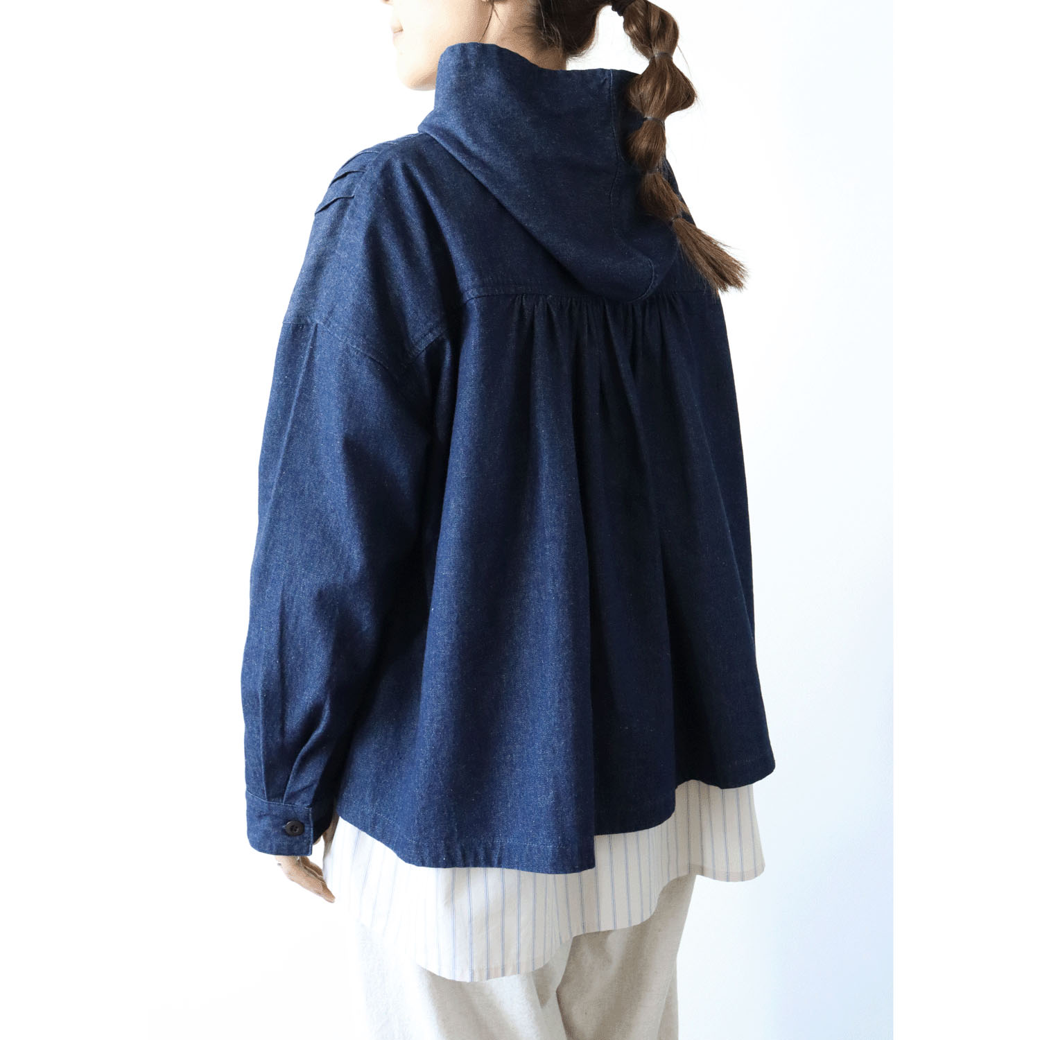 cloudnine ノンノ フード付きデニムショートアウター - 画像13