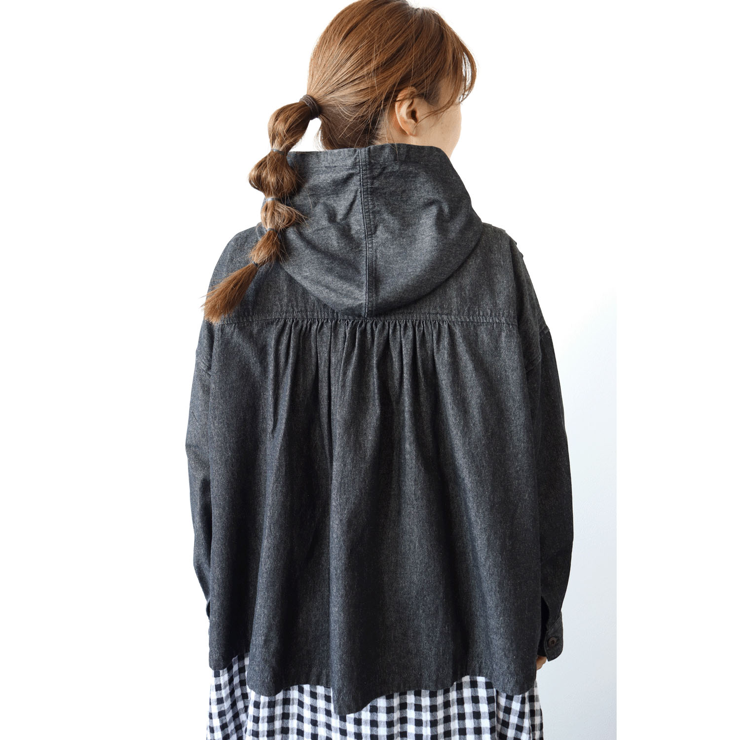 cloudnine ノンノ フード付きデニムショートアウター - 画像5