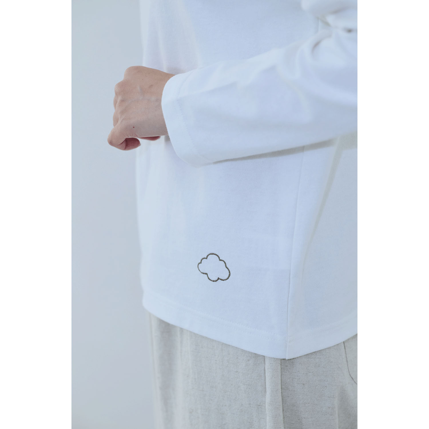 cloudnine ノンノ USAコットン雲刺繍カットソー - 画像3