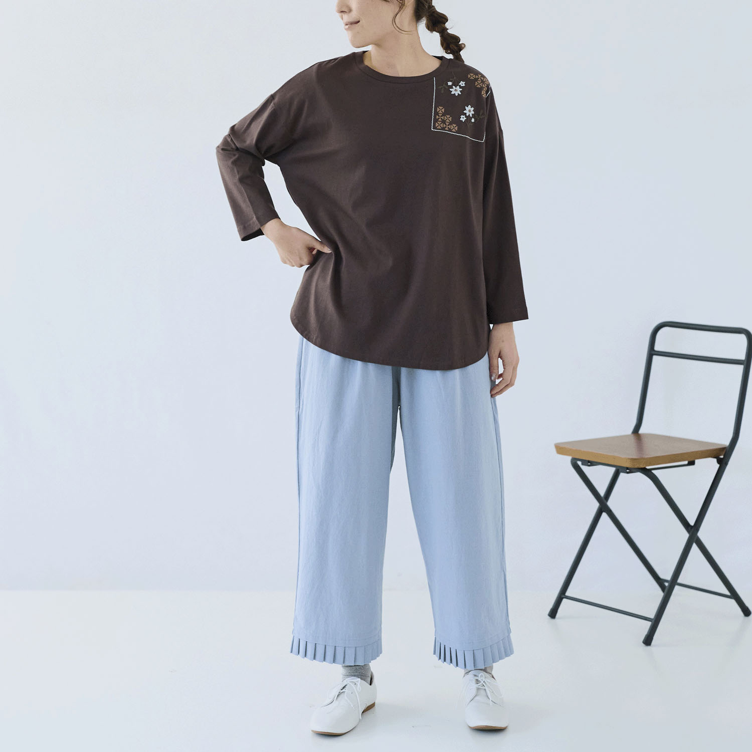 cloudnine ノンノ オーガニックコットン刺繍カットソー - 画像2