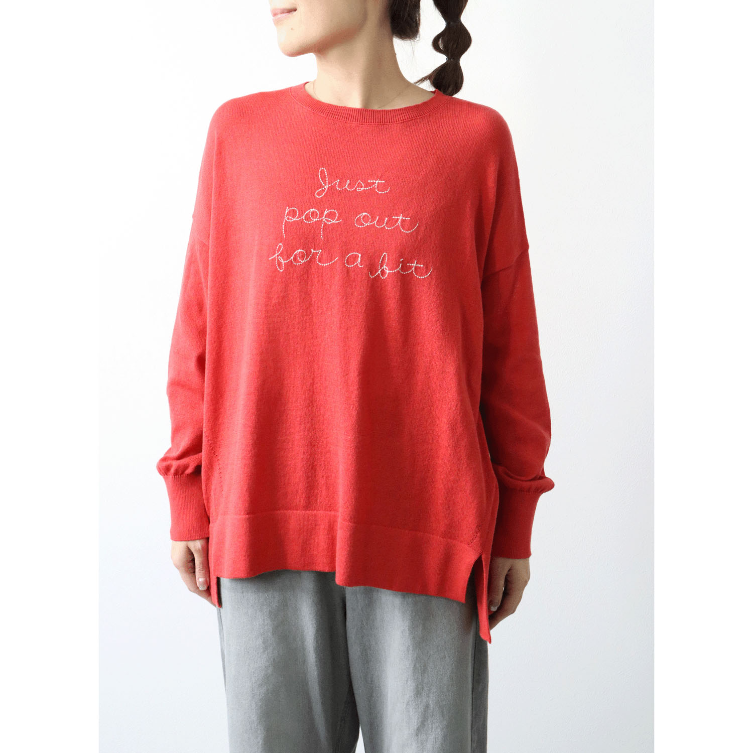 cloudnine ノンノ ロゴ刺繍入りニットプルオーバー - 画像16