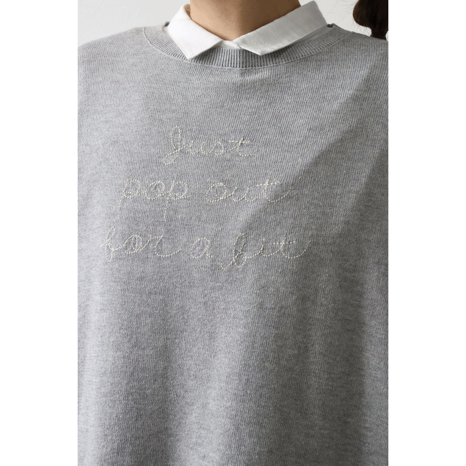 cloudnine ノンノ ロゴ刺繍入りニットプルオーバー - 画像5