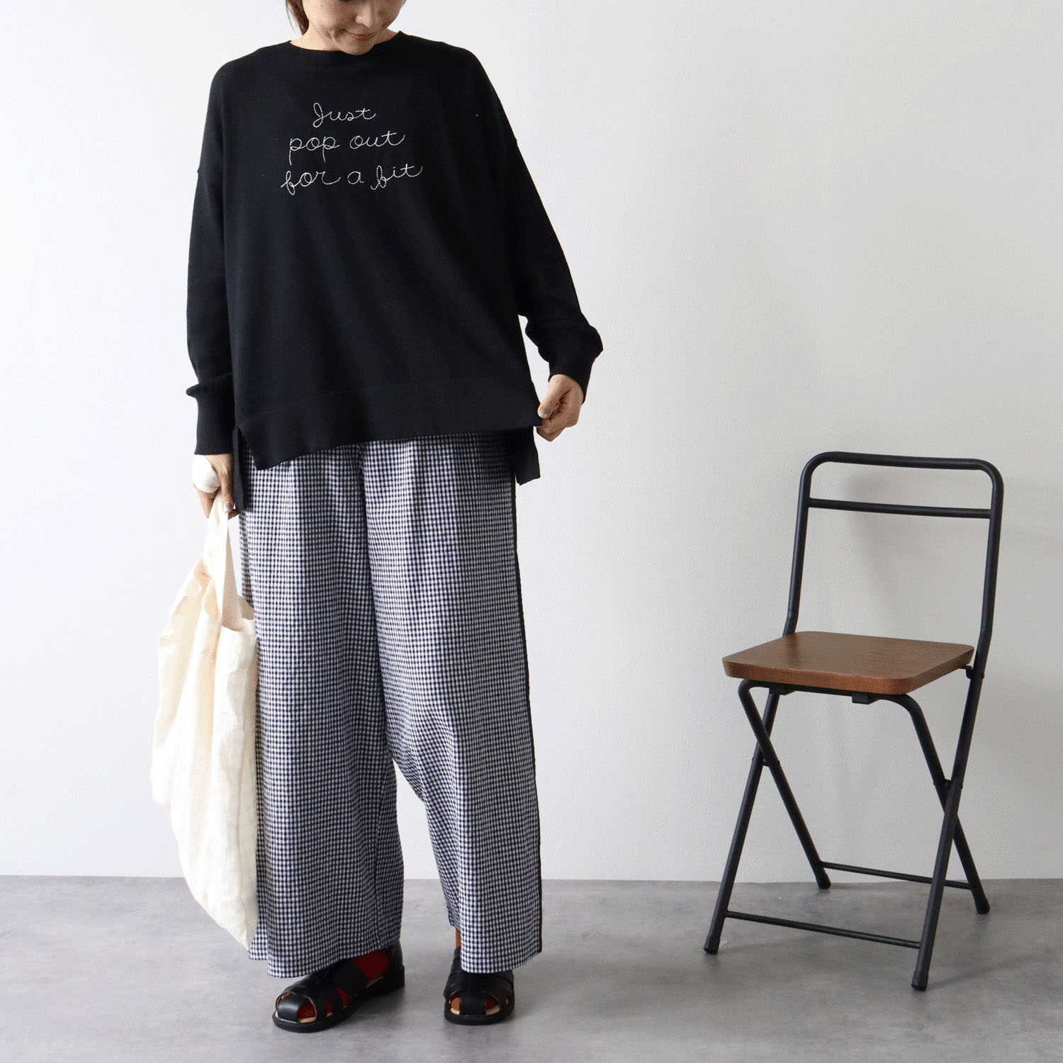 cloudnine ノンノ ロゴ刺繍入りニットプルオーバー - 画像7