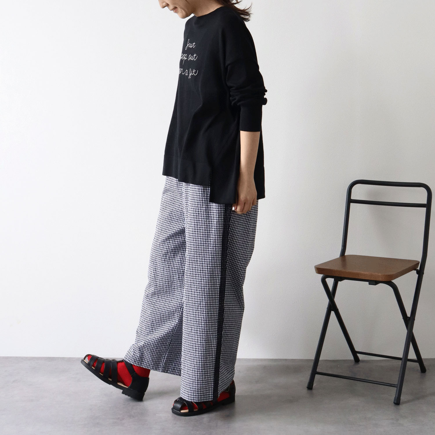 cloudnine ノンノ ロゴ刺繍入りニットプルオーバー - 画像8