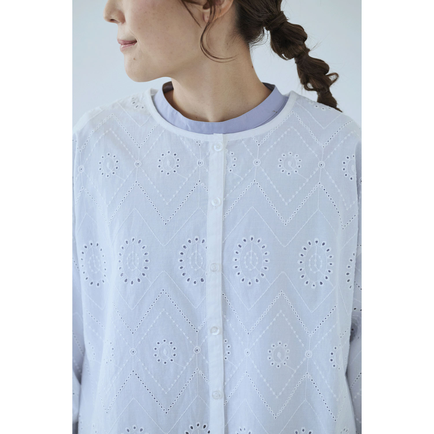 cloudnine ノンノ 60sコットン生地 総レース 9分袖 ショート丈アウター - 画像5