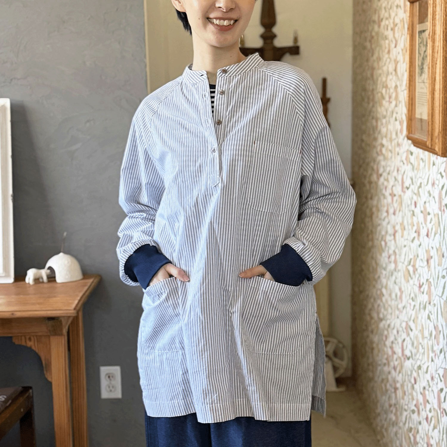 cloudnine ノンノ コットンブロード柄 かっぽう着 - 画像1