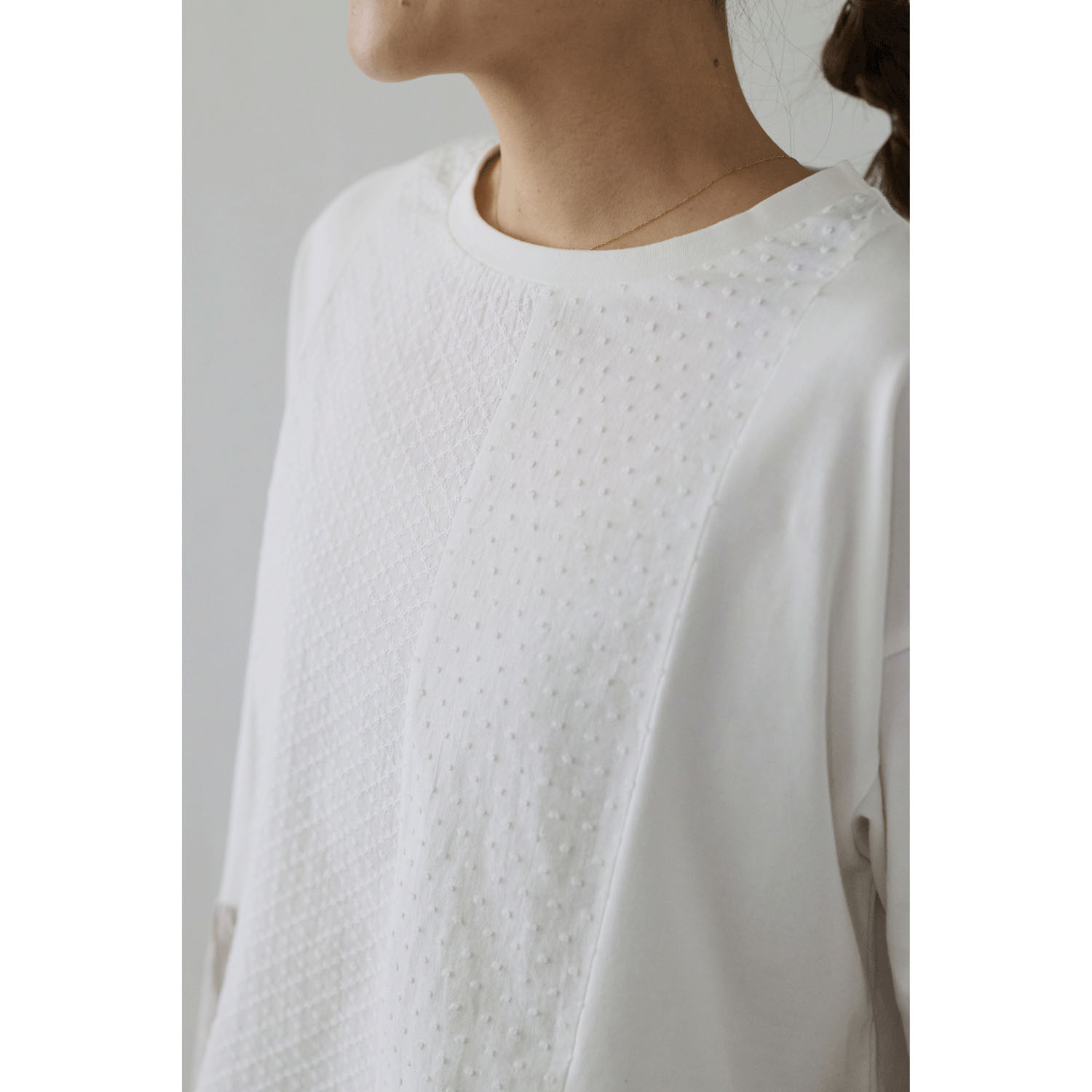 cloudnine ノンノ パッチワーク切替五分袖カットソー - 画像10