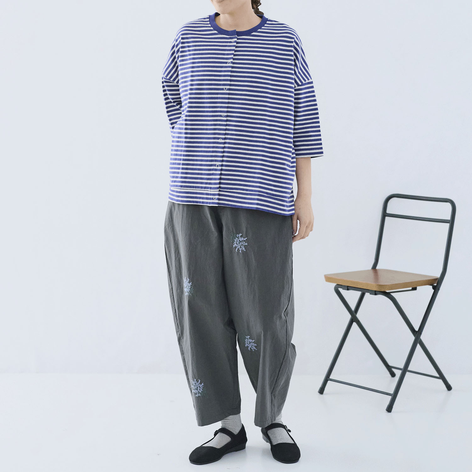 cloudnine ノンノ UV加工 ボーダー6分袖カーディガン - 画像19