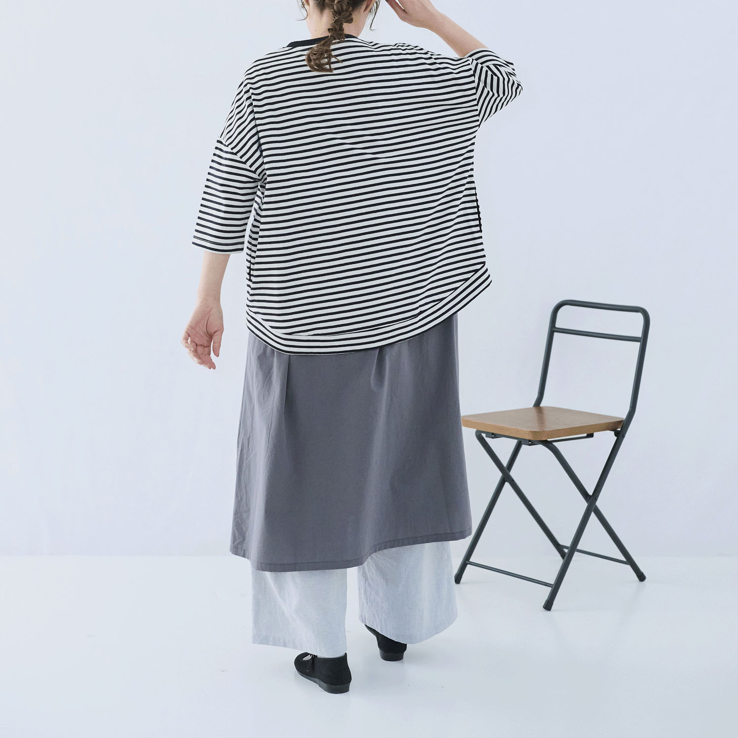 cloudnine ノンノ UV加工 ボーダー6分袖カーディガン - 画像8