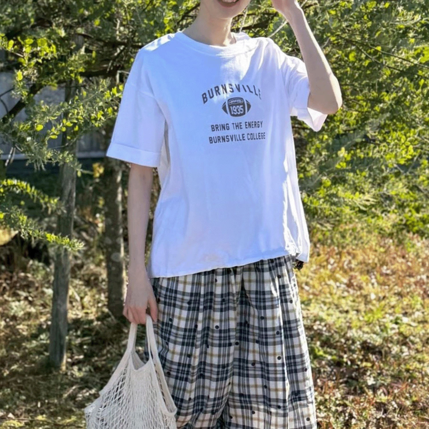 cloudnine ノンノ カレッジロゴ半袖カットソー